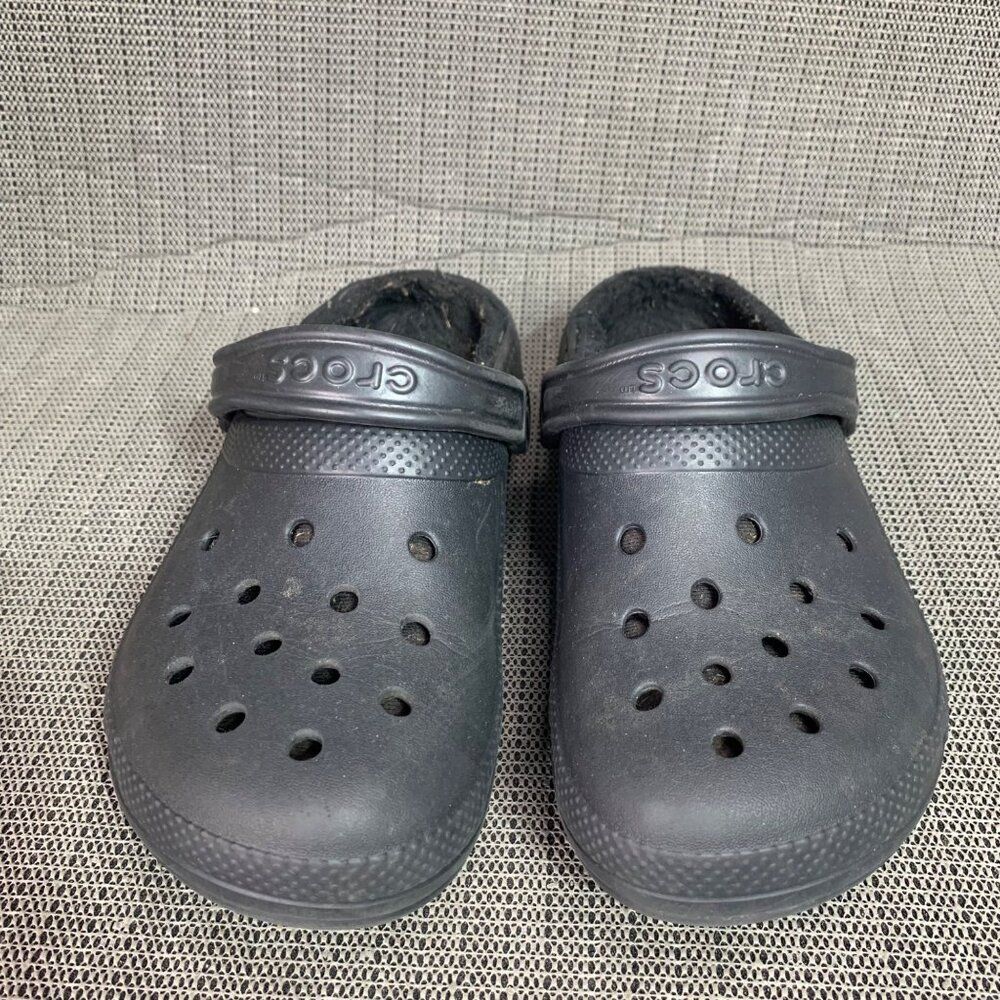Crocs Dual Comfort Slip On Shoes Women's Size 7 Men Size 5 Faux Fur Lined - Picture 2 of 7